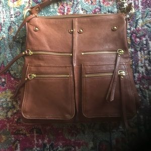 Sorial leather crossbody purse